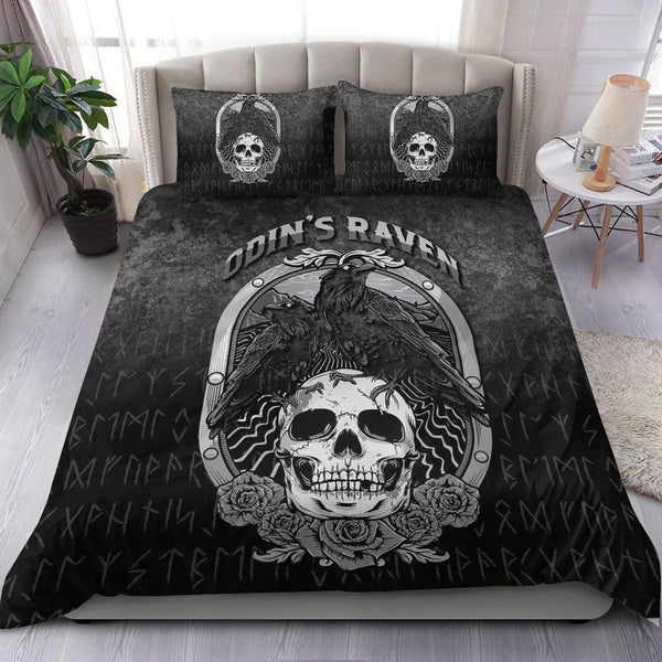 Viking Bedding Set Odins Raven Norse Mythology Ravens Midgard Birds Crow