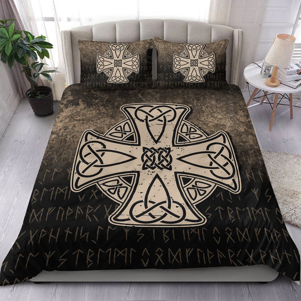 Viking Bedding Set Celtic Symbol Norse Mythology Valhalla