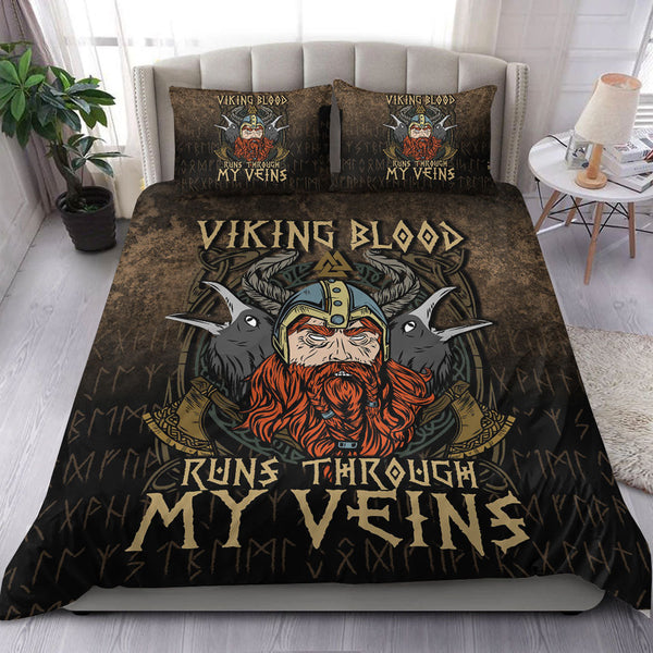 Viking Bedding Set Viking Blood Run Through My Veins Ver04