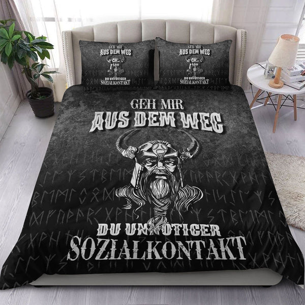 Viking Bedding Set Geh mir aus dem Weg du unnotiger Sozialkontakt