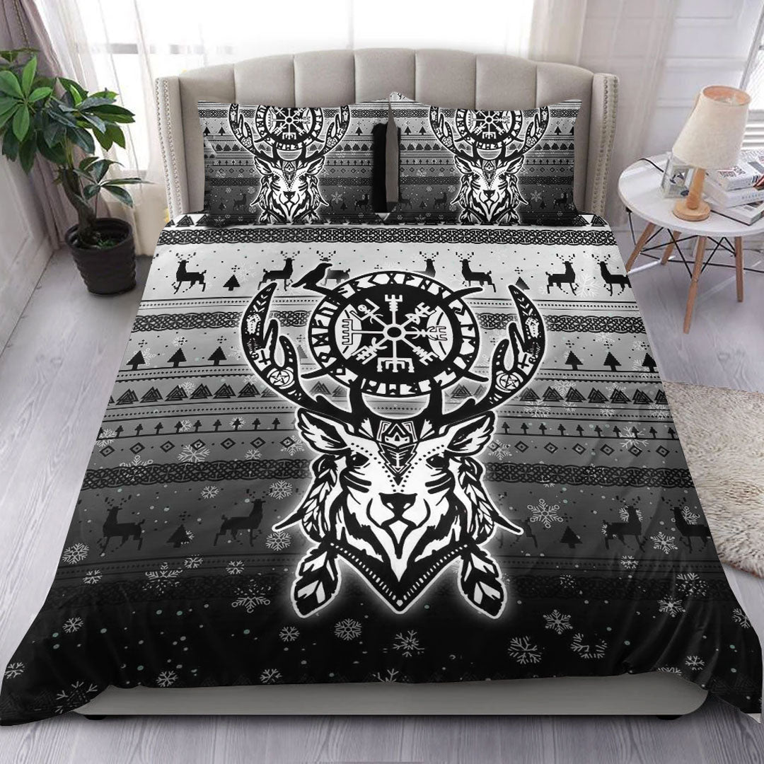 Viking Bedding Set Viking Reindeer Vegvisir