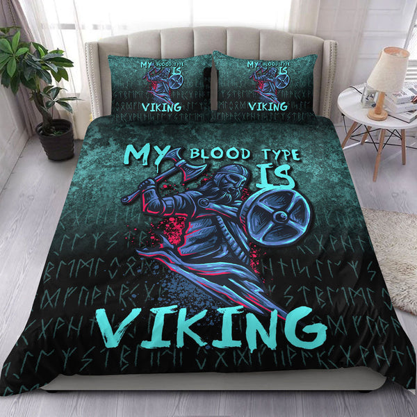 Viking Bedding Set Blood Type Viking Axe Warrior Valhalla