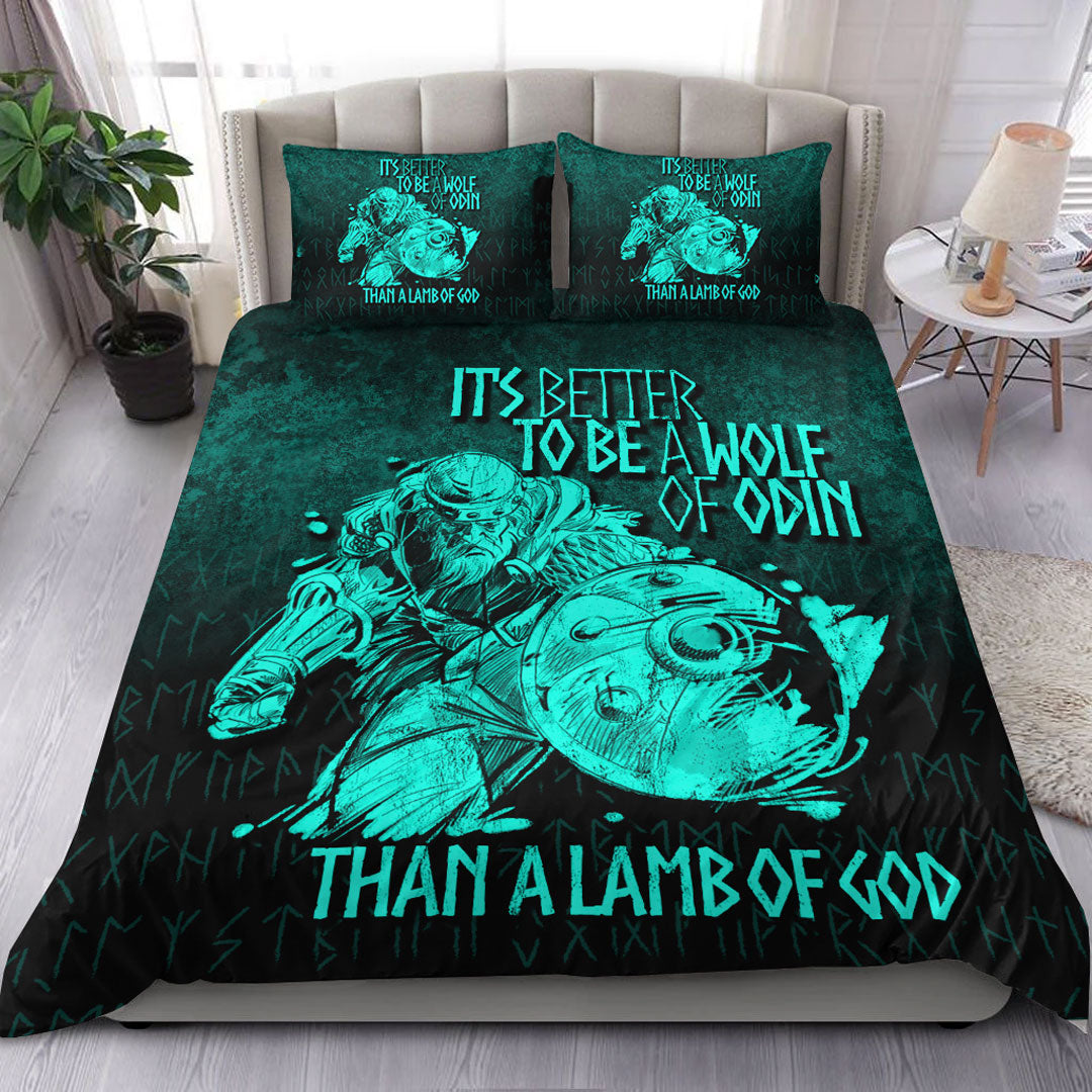 Viking Bedding Set It's Better To Be A Wolf Of Odin Than A Lamb Of God Ver01