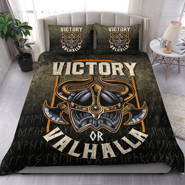 Viking Bedding Set Viking Mythology Victory Or Valhalla Norse