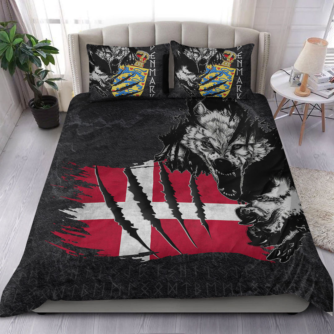 Viking Bedding Set Denmark Wolf Style Ver01