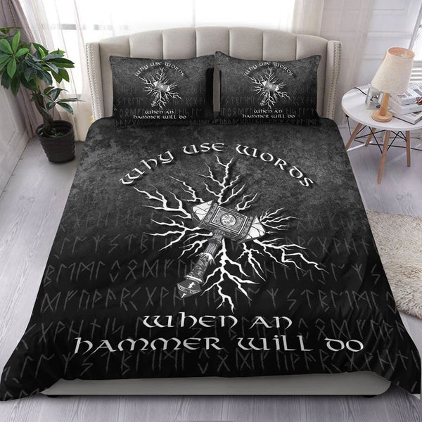 Viking Bedding Set Why Use Words When An Hammer Will Do