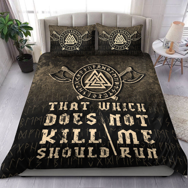 Viking Bedding Set That Which Does Not Kill Me Should Run