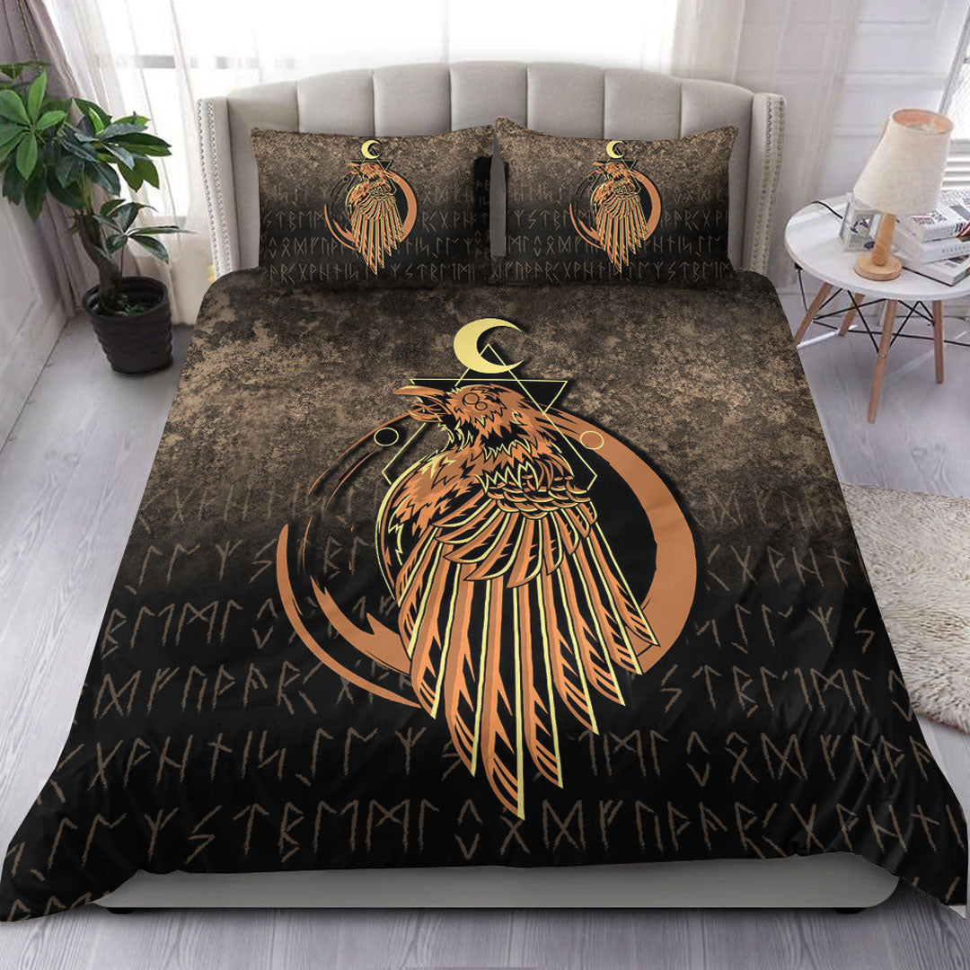 Viking Bedding Set Raven Viking Warrior Valhalla Norse