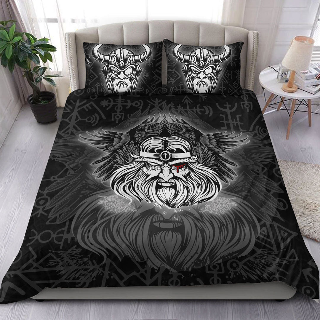 Viking Bedding Set Viking Odin Silver