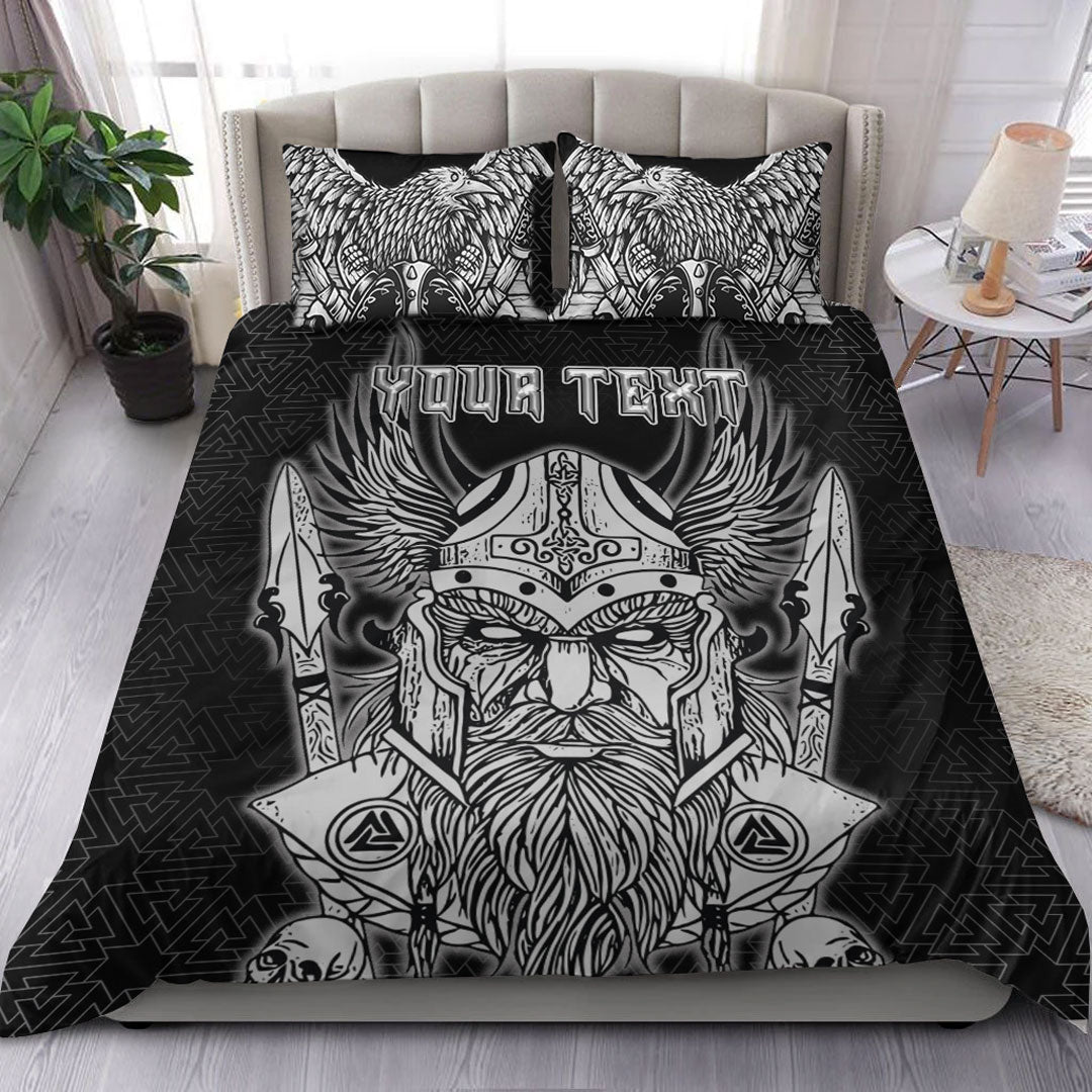 Viking Bedding Set Odin And Raven Red Ver01