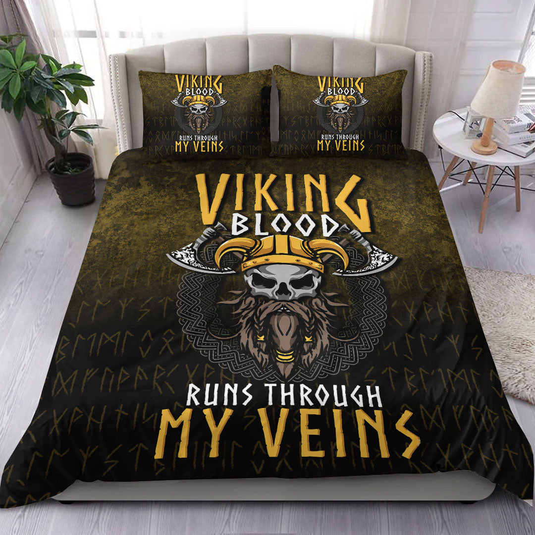 Viking Bedding Set Viking Blood Run Through My Veins Ver03