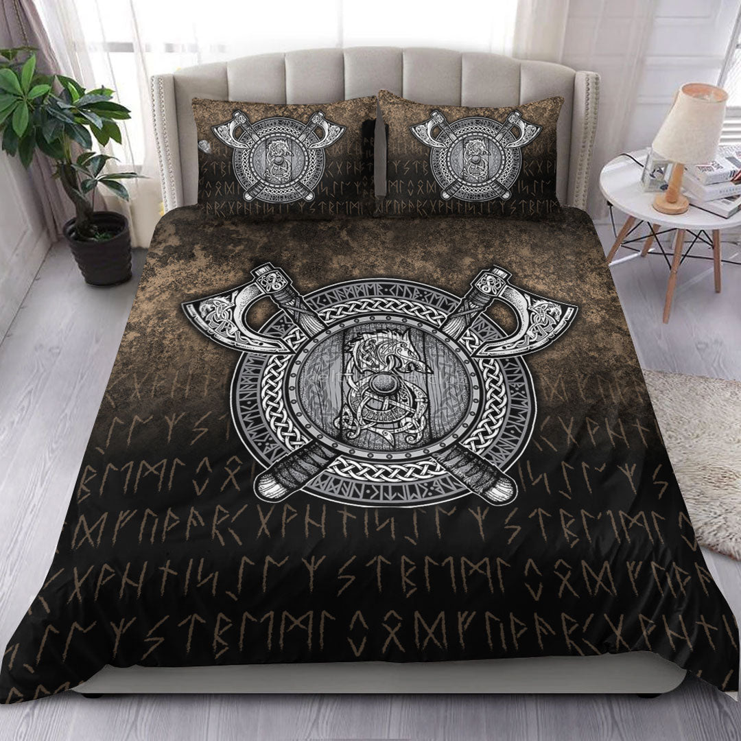 Viking Bedding Set Fenrir Viking Shield