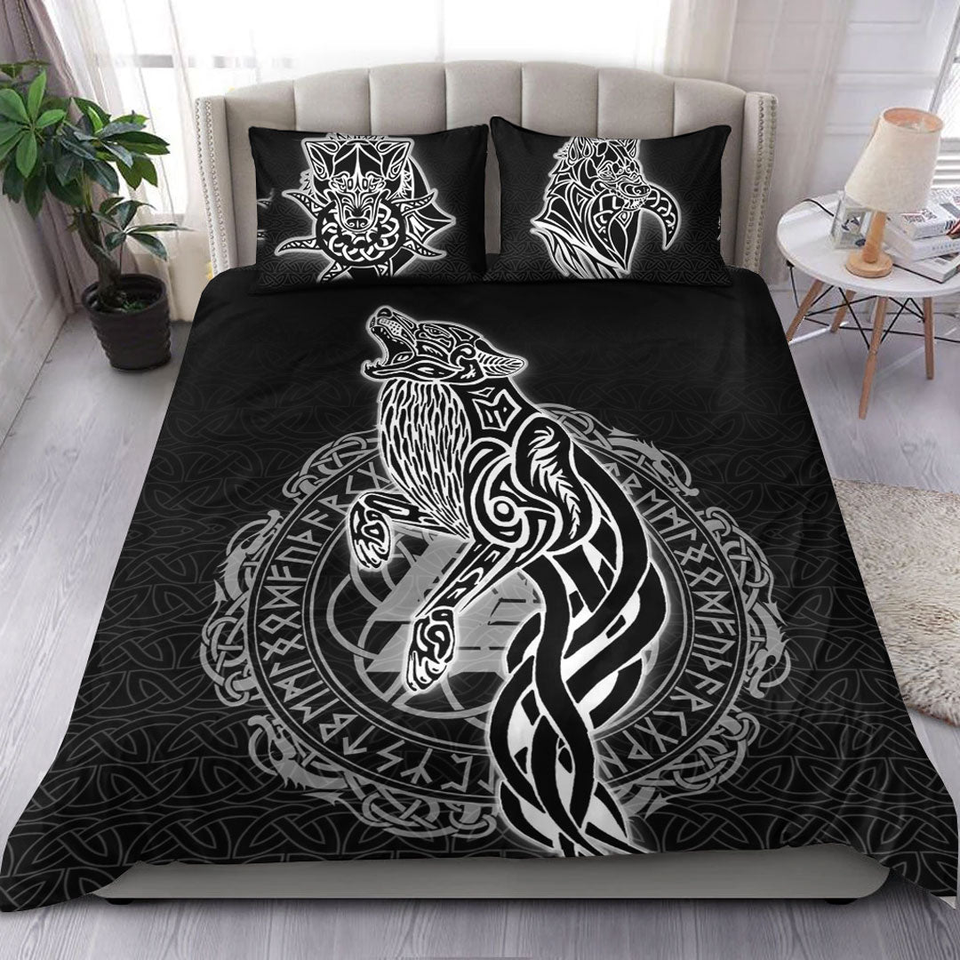 Viking Bedding Set Wolf Style