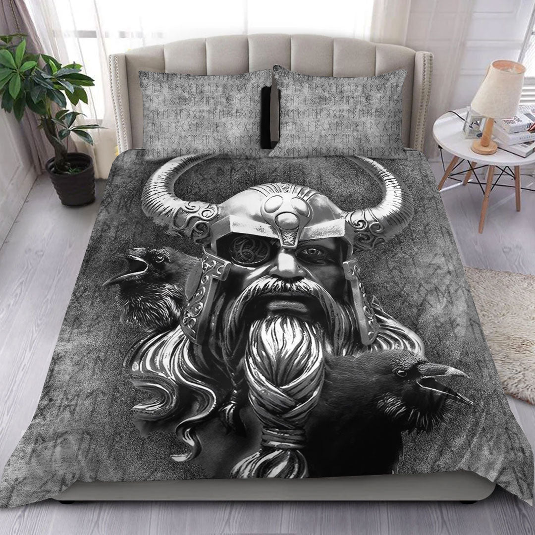 Viking Bedding Set Raven Viking Odin