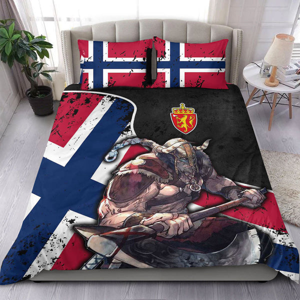 Viking Bedding Set Norway Warrior Brush Style