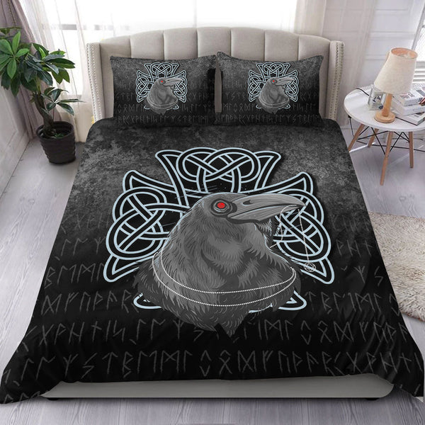 Viking Bedding Set Raven Viking Warrior Norse