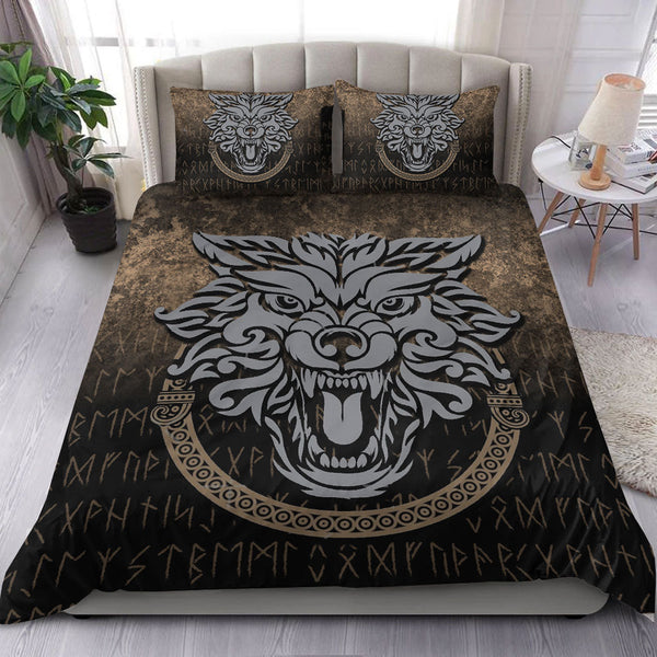 Viking Bedding Set Norse Pagan Viking Wolf