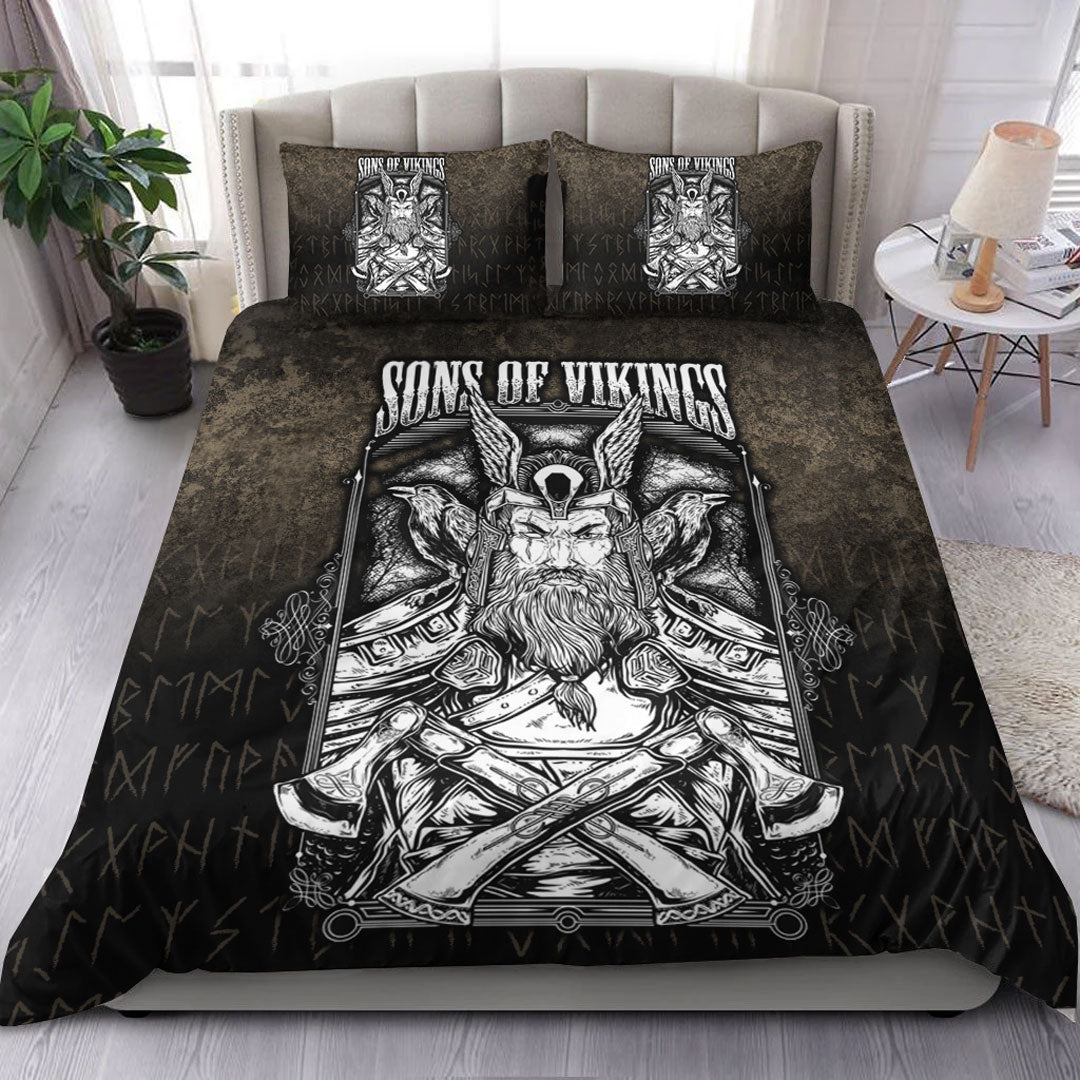 Viking Bedding Set Sons of Odin Valhalla Style Ver03