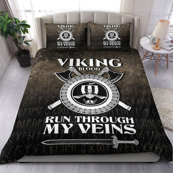 Viking Bedding Set Viking Blood Run Through My Veins Ver05