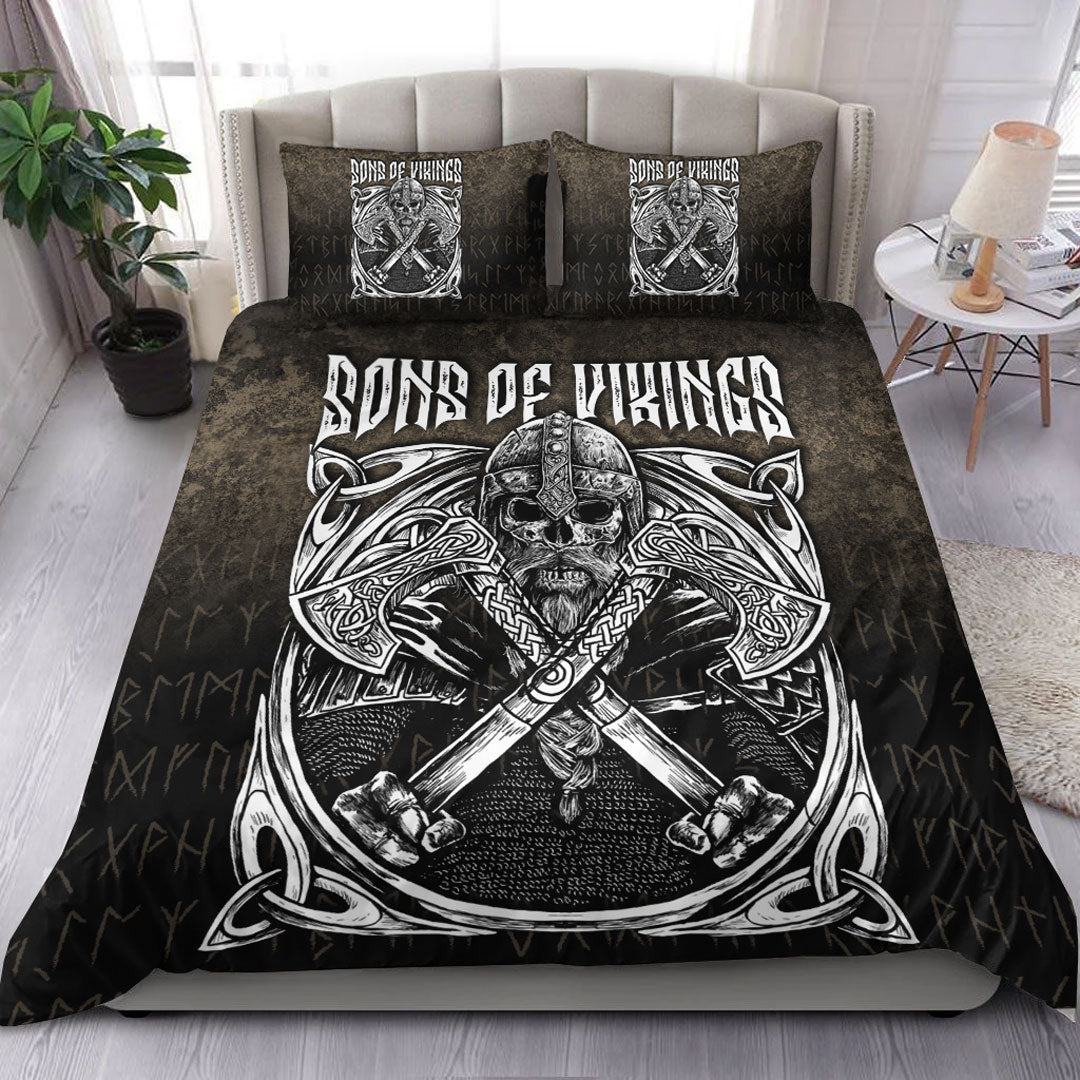 Viking Bedding Set Sons Of Odin Valhalla Style Ver04