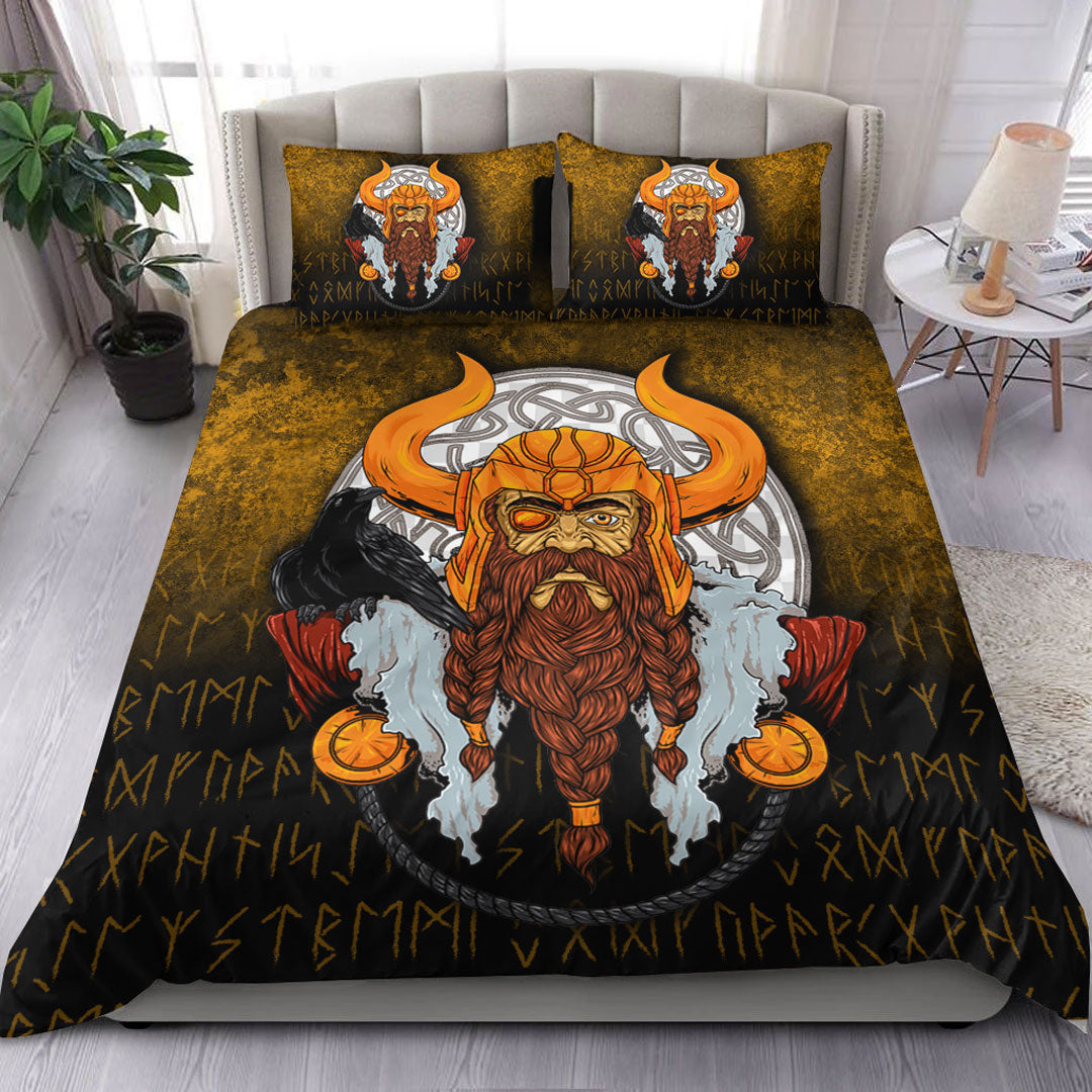 Viking Bedding Set Viking God Odin Raven