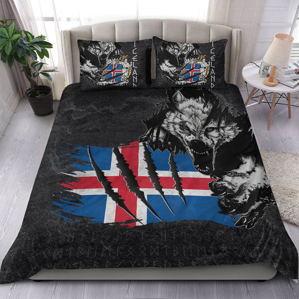 Viking Bedding Set Iceland Wolf Style