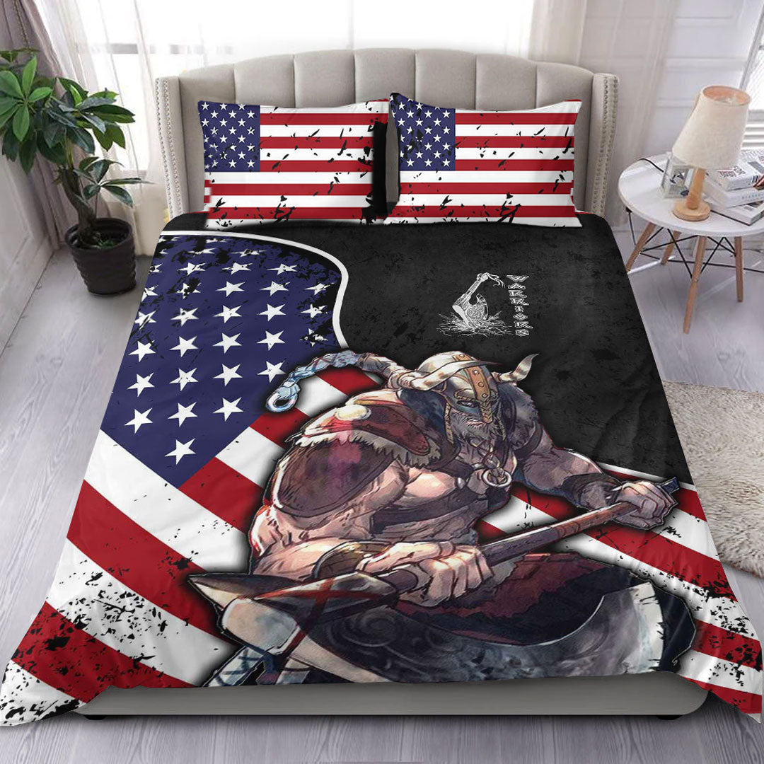 Viking Bedding Set USA Warrior Brush Style