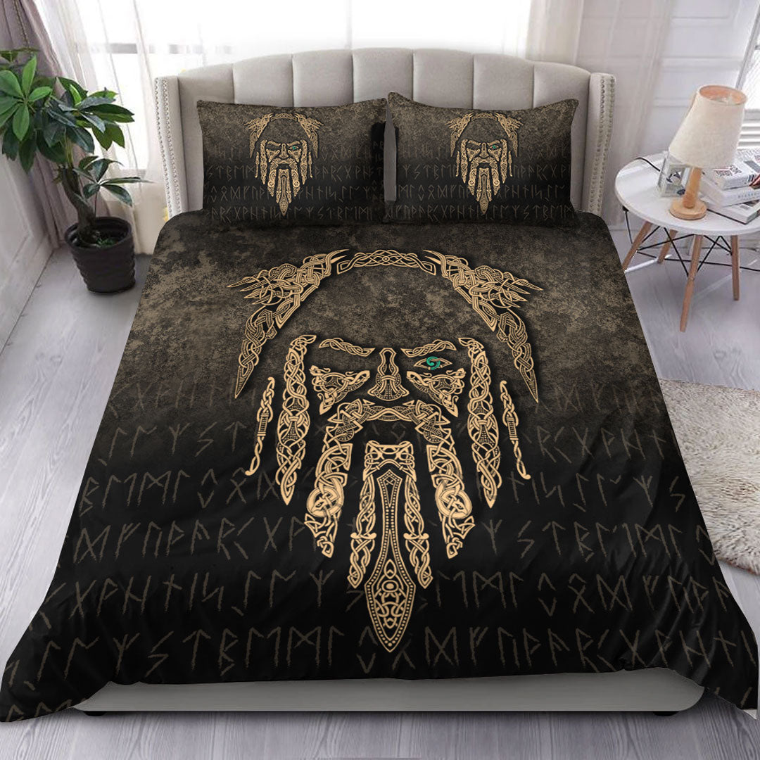 Viking Bedding Set Eye of Odin Gold Version