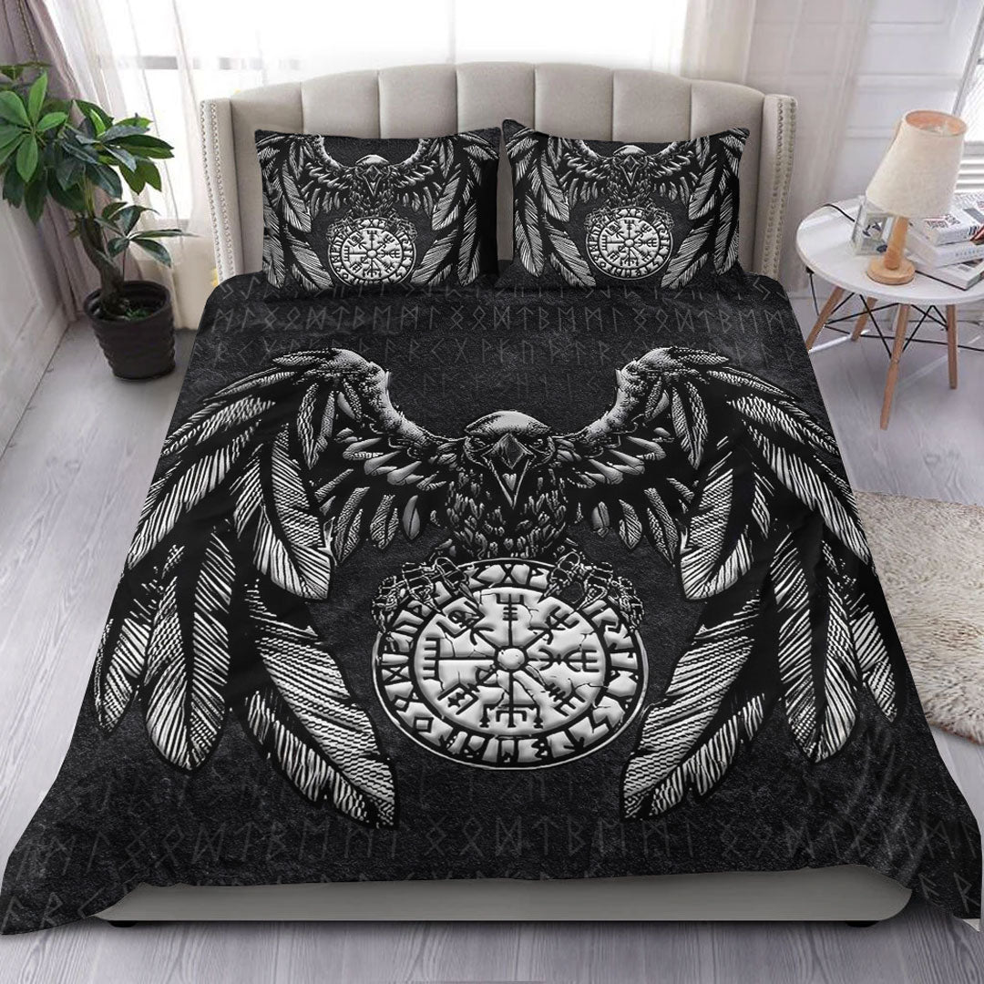 Viking Bedding Set Circle Raven