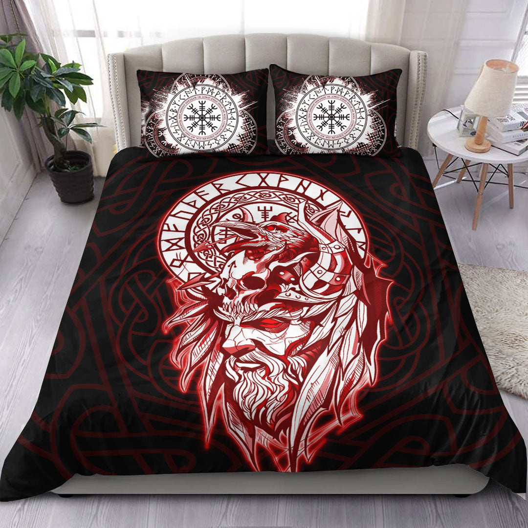 Viking Bedding Set Viking Odin Set Red