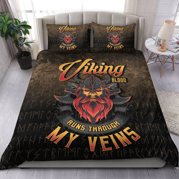 Viking Bedding Set Viking Blood Run Through My Veins Ver02