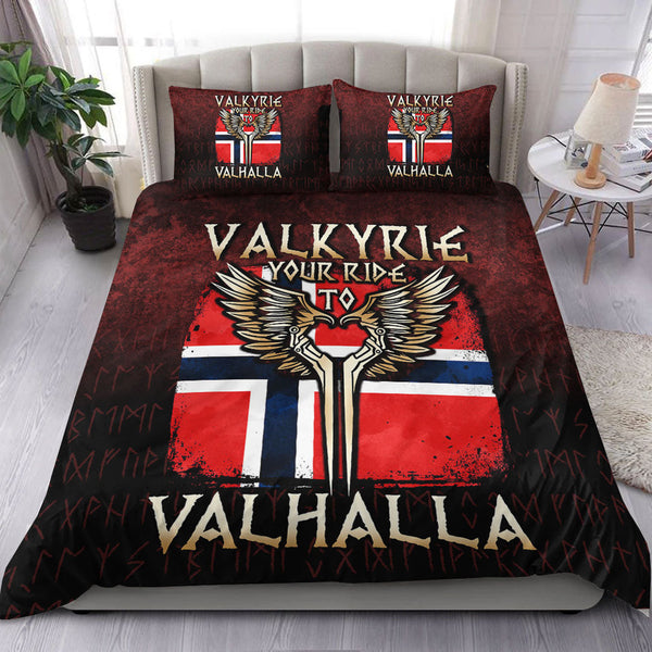 Viking Bedding Set Valkyrie Your Ride to Valhalla Norway