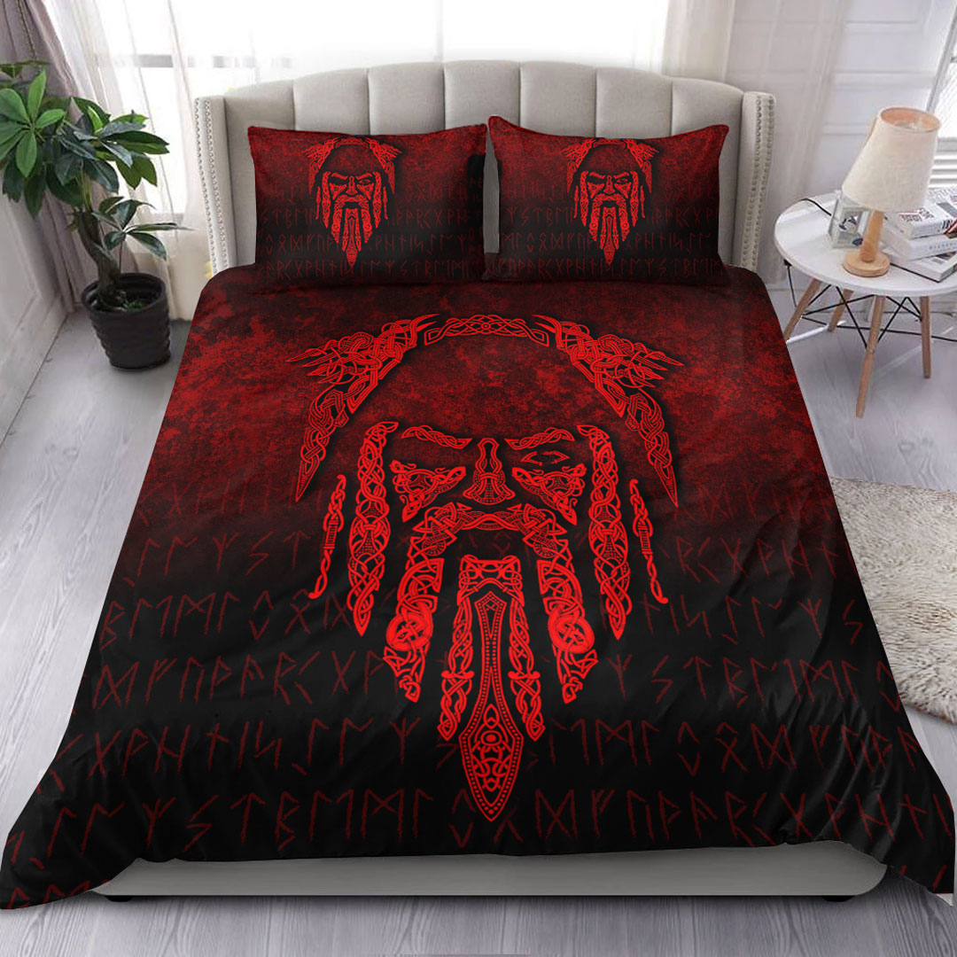 Viking Bedding Set Eye of Odin Red Version