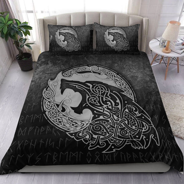 Viking Bedding Set Fenrir Viking 3D Tattoo Special Version