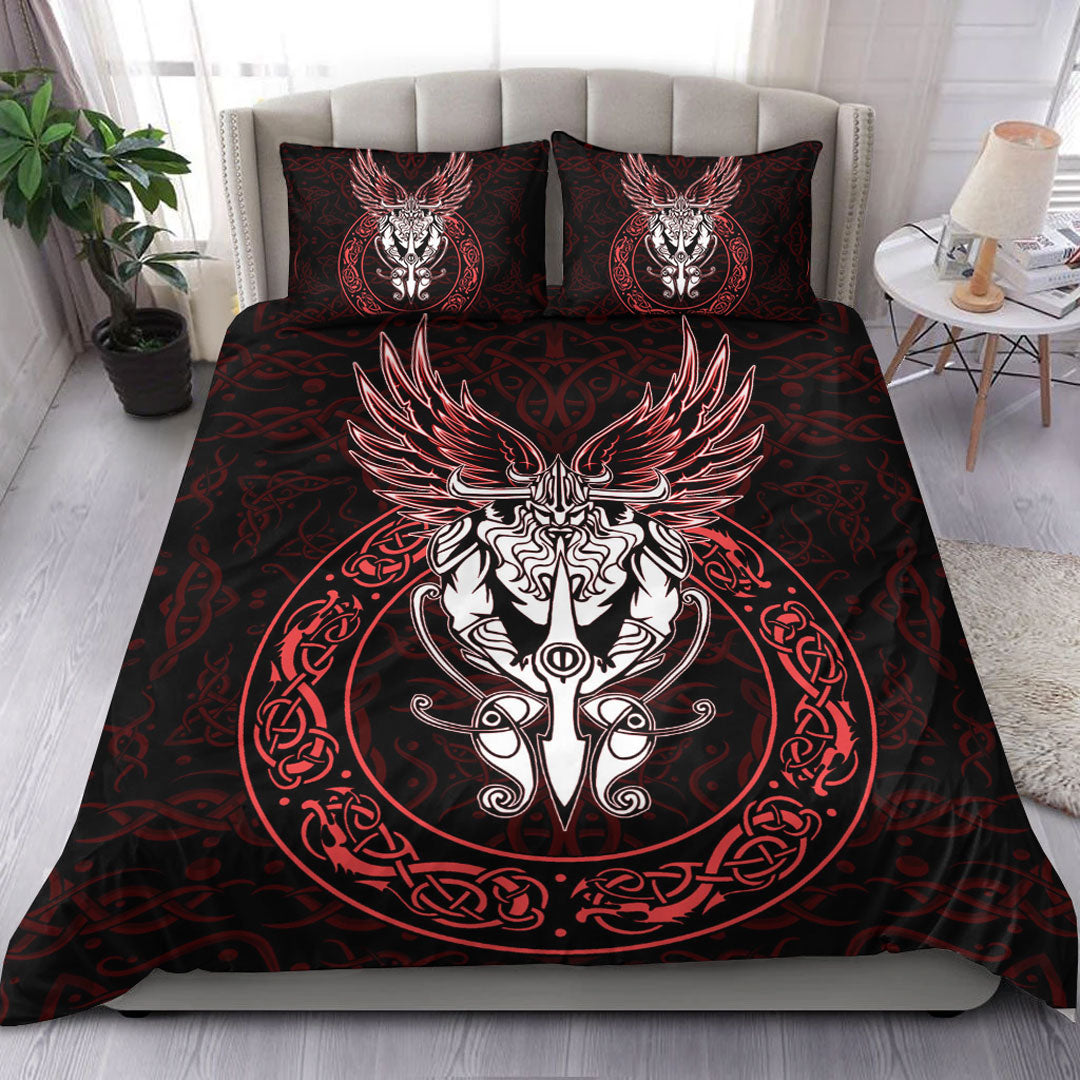 Viking Bedding Set OdinWing Viking Red