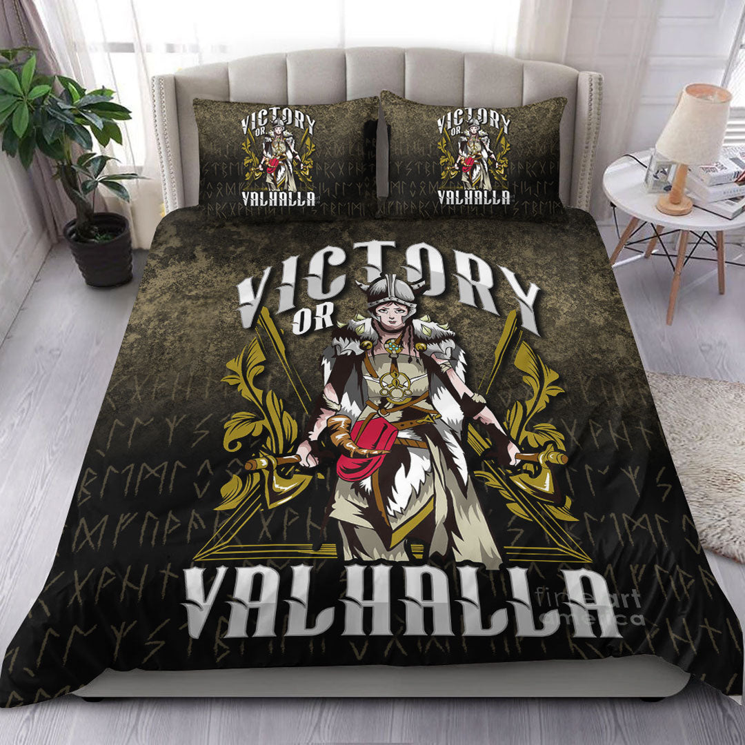 Viking Bedding Set Victory Or Valhalla Norse Myth Viking Historical