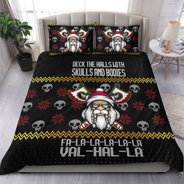 Viking Bedding Set Viking Santa In Valhalla Style Christmas