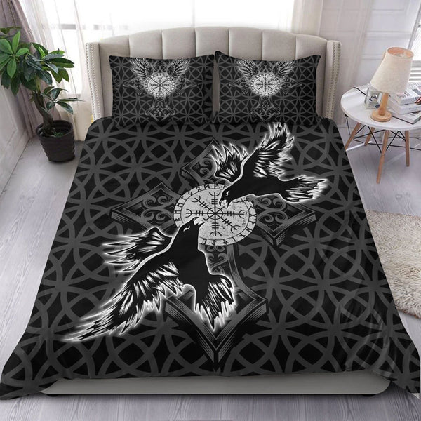 Viking Bedding Set Viking Raven Cross