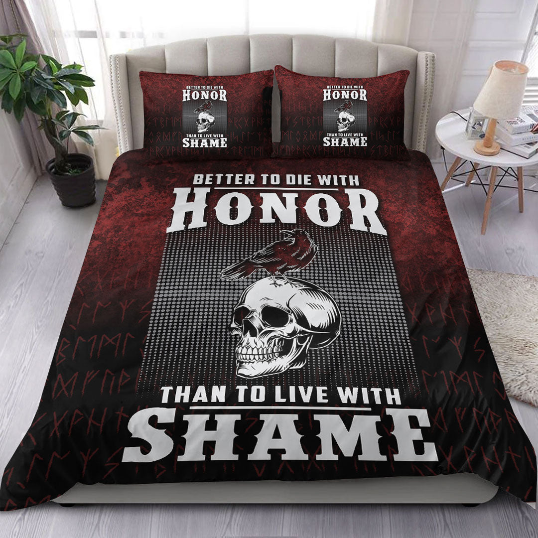 Viking Bedding Set Better to Die With Honor Than To Live With Shame