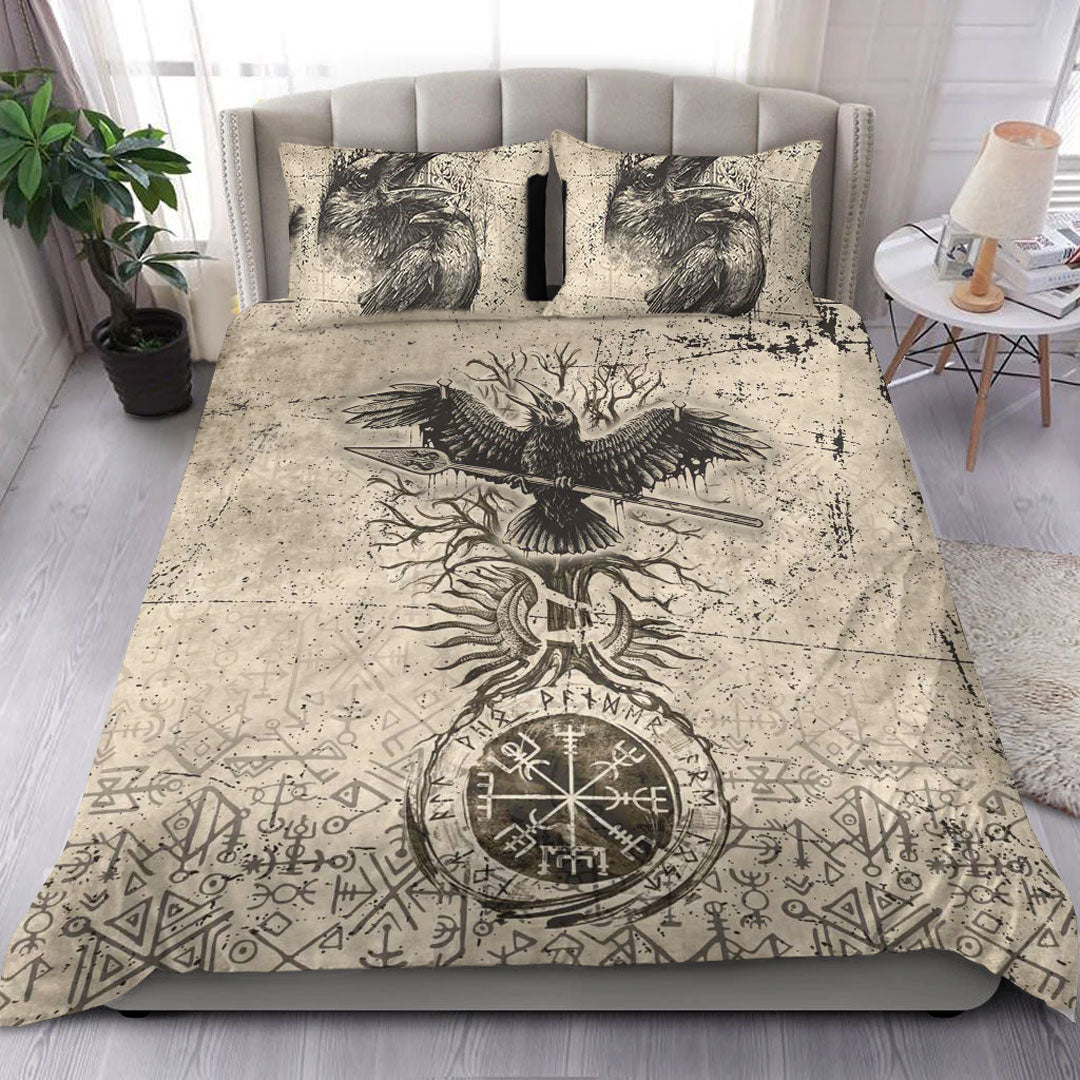 Viking Bedding Set Viking Raven Carry Spear of Odin Vintage