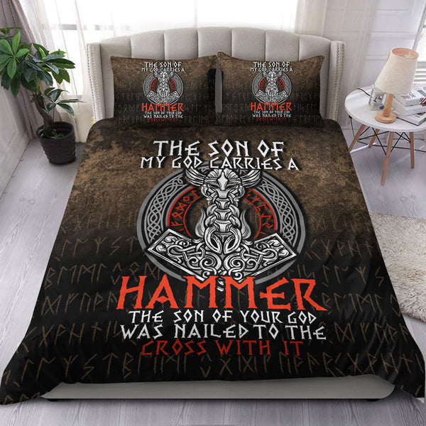 Viking Bedding Set The Son Of My God Odin Style