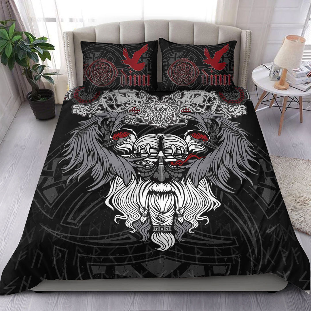 Viking Bedding Set God Odin and His Raven