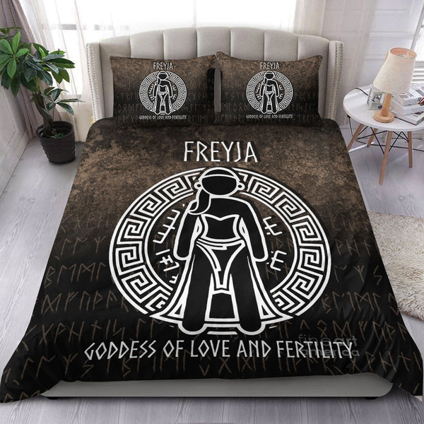 Viking Bedding Set Freyja the Goddess of Love and Fertility