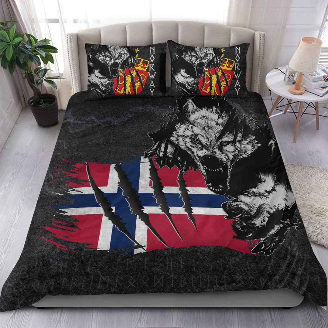 Viking Bedding Set Norway Wolf Style