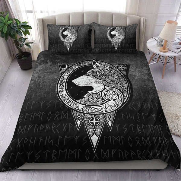 Viking Bedding Set Viking Norse Wolf