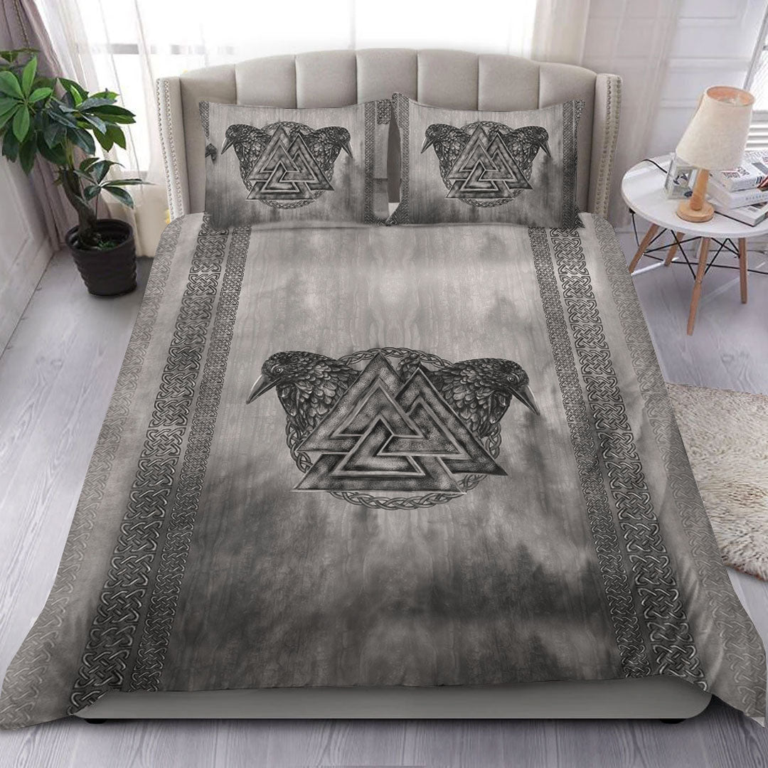 Viking Bedding Set Viking Valknut and Raven