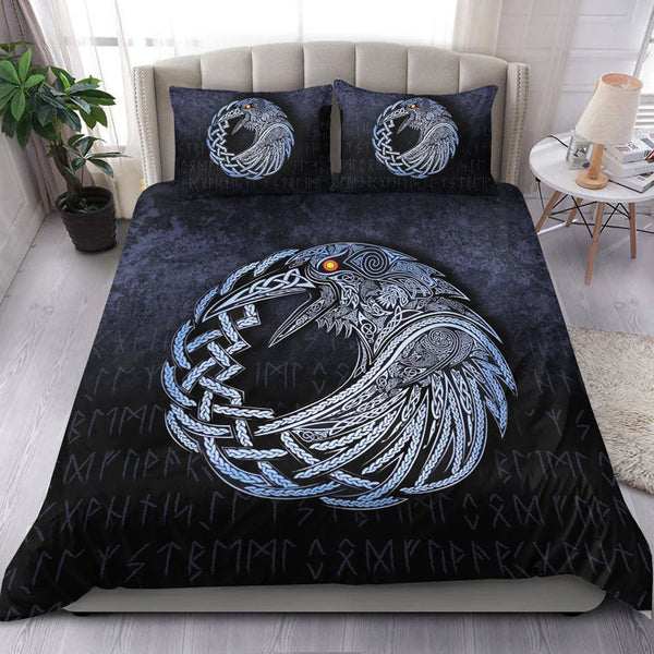 Viking Bedding Set Vikings Raven Special Blue Version