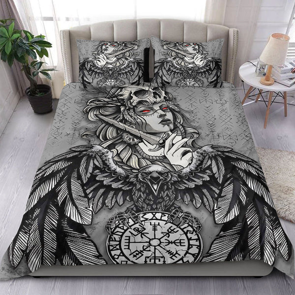 Viking Bedding Set Valkyries Raven Cletic