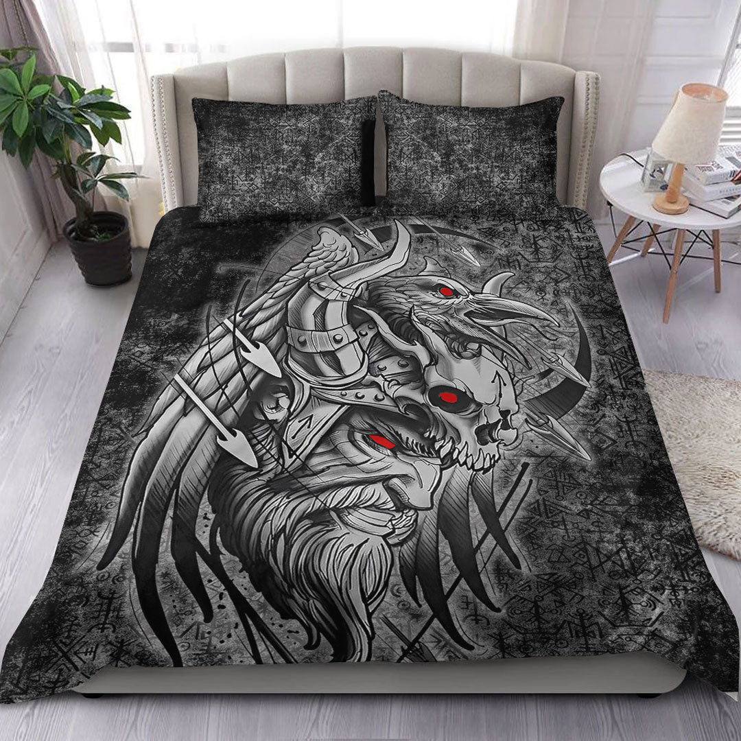 Viking Bedding Set Odin Viking Raven Of Odin Ver01