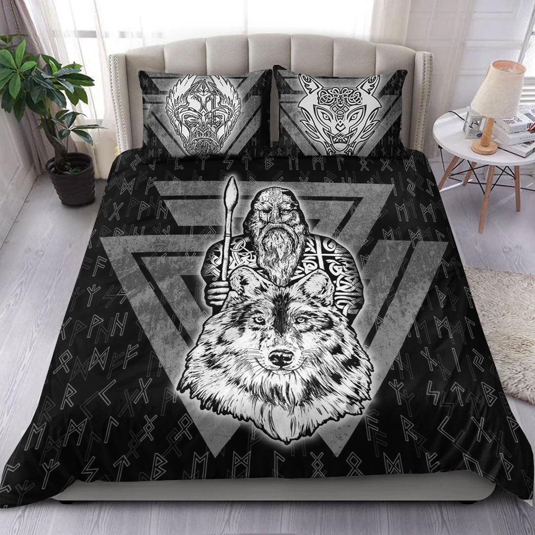 Viking Bedding Set Viking Odin Wolf